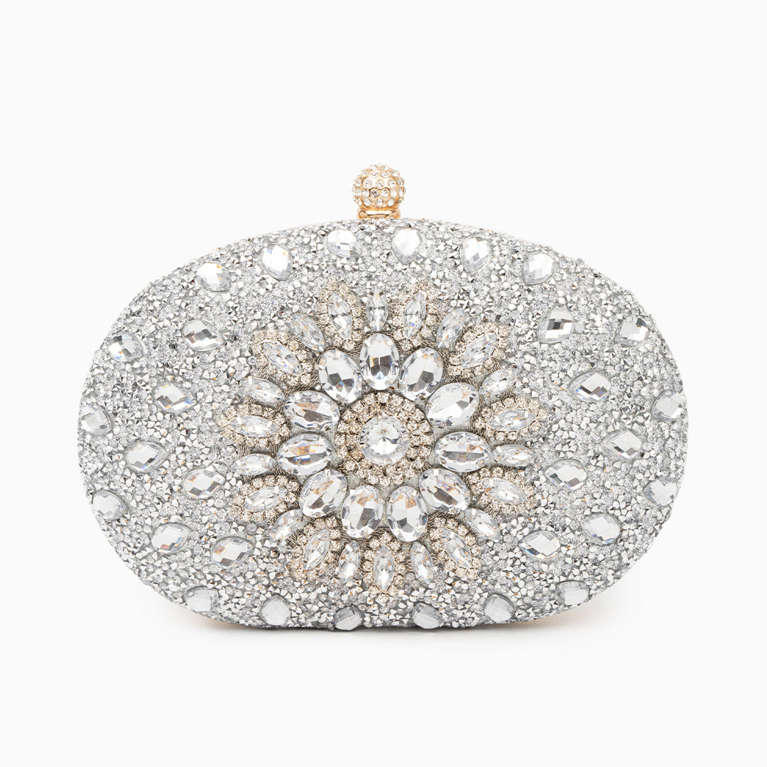 Luna Vegan Clutch Bag in a glamorous design, showcasing a stylish exterior and a spacious interior. 10