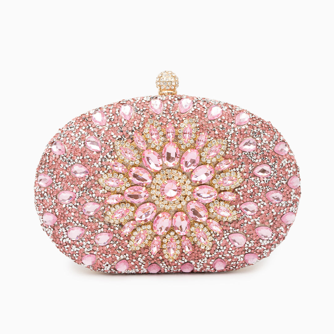 A stylish vegan clutch bag with a glamorous design and a spacious interior. 11
