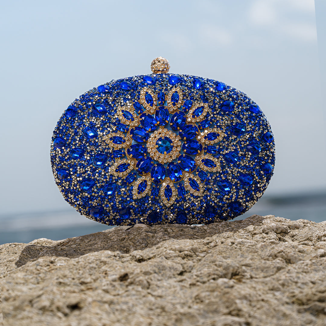 Luna Vegan Clutch Bag in a glamorous design, showcasing a stylish exterior and a spacious interior. 6