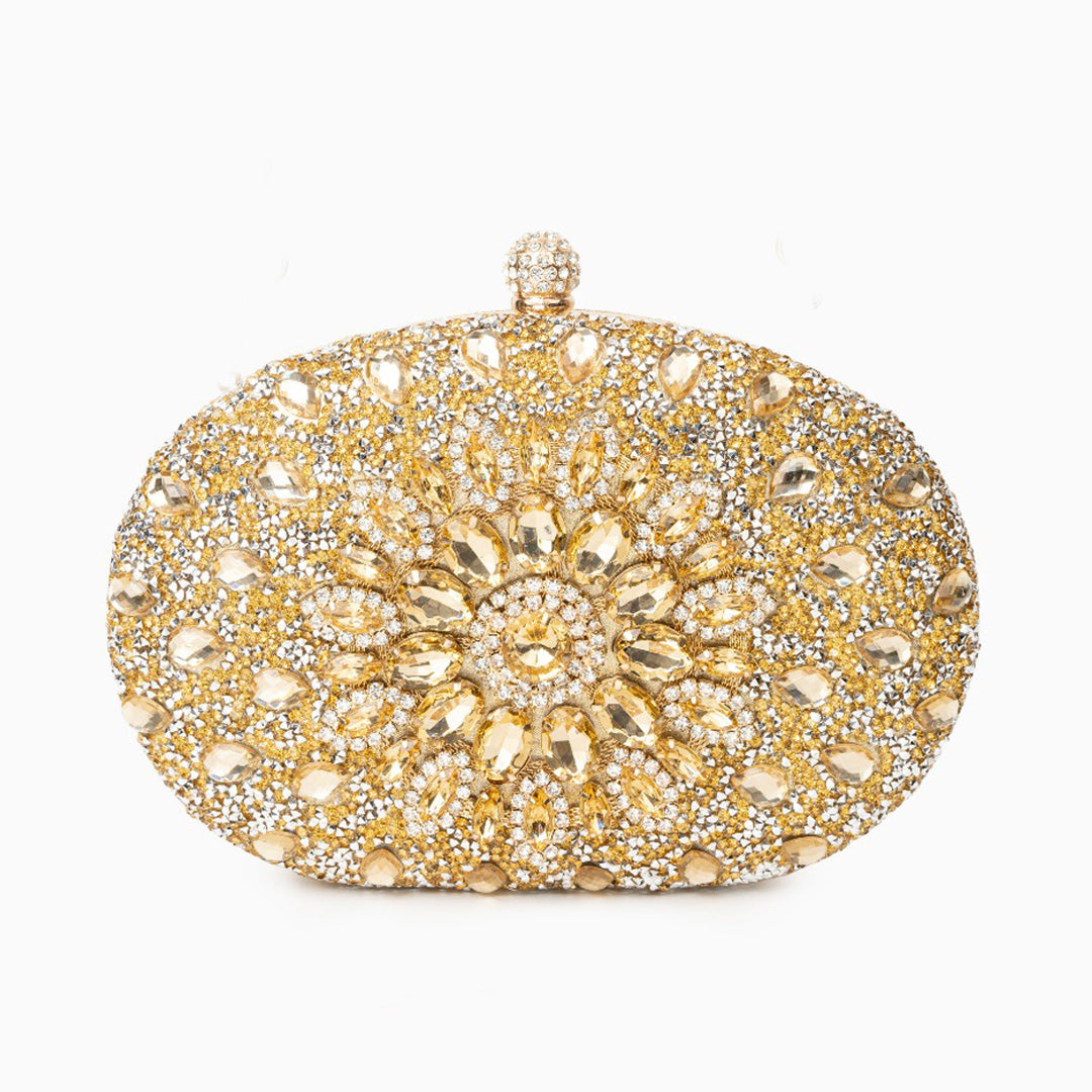 Luna Vegan Clutch Bag featuring a glamorous design and a spacious interior. 9