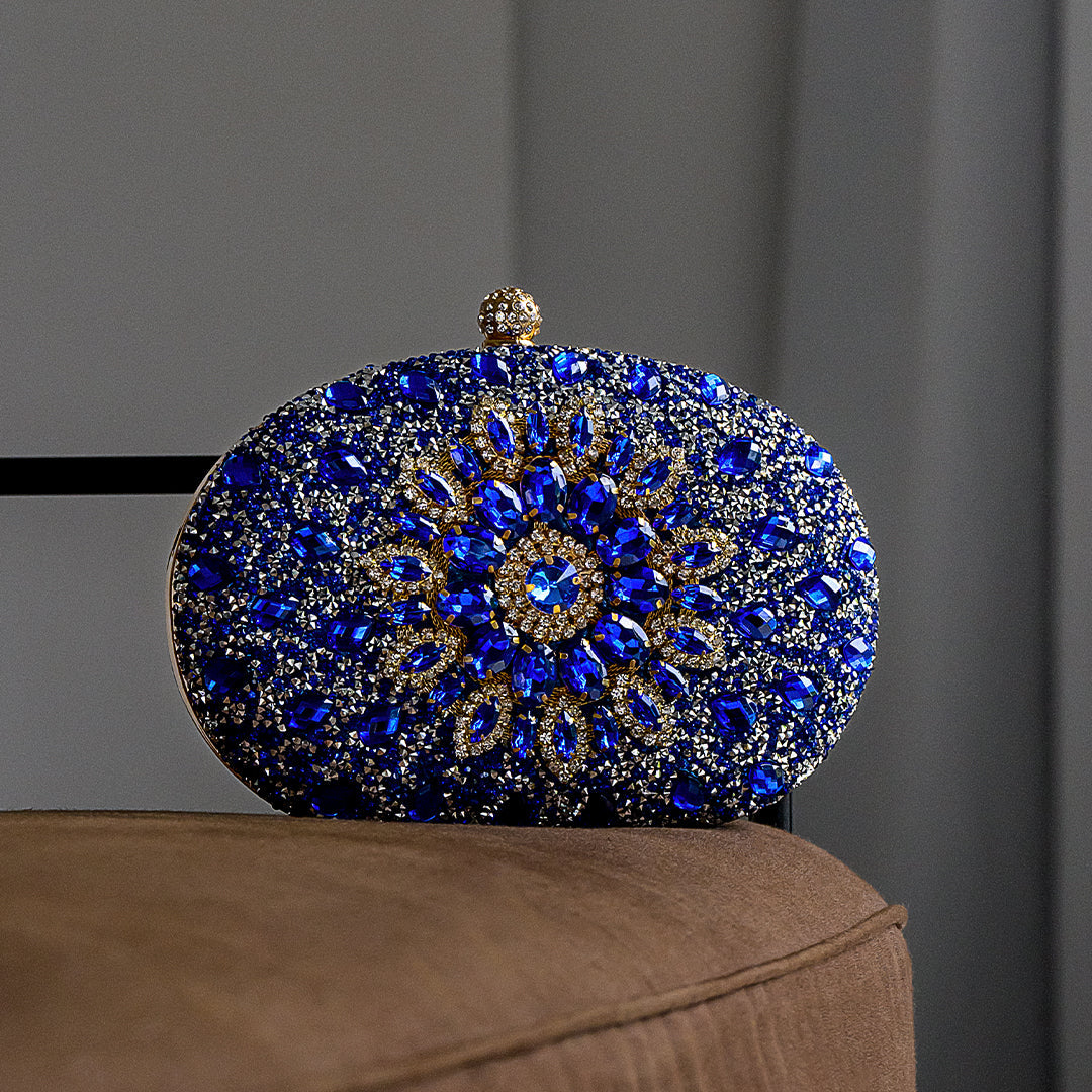 Luna Vegan Clutch Bag in a glamorous design, showcasing a stylish exterior and a spacious interior. 7