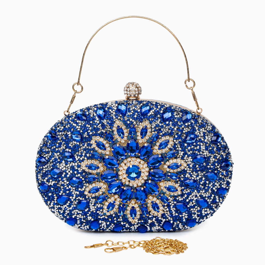 Luna Vegan Clutch Bag in a glamorous design, showcasing a stylish exterior with a spacious interior. 8